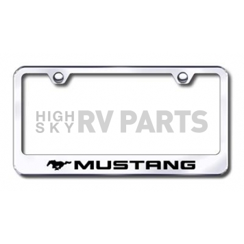 Automotive Gold License Plate Frame - Silver Stainless Steel - LFMUSEC