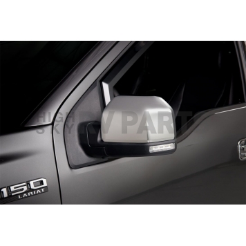 Putco Exterior Mirror Cover Driver And Passenger Side Silver ABS Plastic Set Of 2 - 401161-1