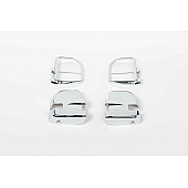 Putco Exterior Mirror Cover Driver And Passenger Side Silver ABS Plastic Set Of 2 - 401162