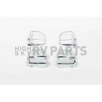 Putco Exterior Mirror Cover Driver And Passenger Side Silver ABS Plastic Set Of 2 - 401162