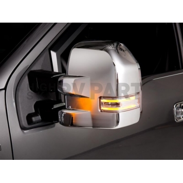 Putco Exterior Mirror Cover Driver And Passenger Side Silver ABS Plastic Set Of 2 - 401162-1