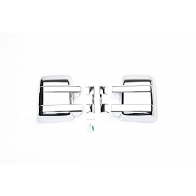 Putco Exterior Mirror Cover Driver And Passenger Side Silver ABS Plastic Set Of 2 - 401175