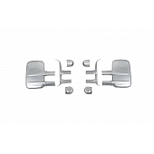 Putco Exterior Mirror Cover Driver And Passenger Side Silver ABS Plastic Set Of 2 - 401273