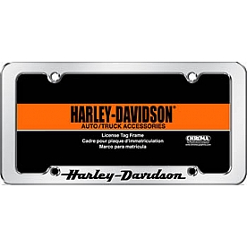 Chroma Graphics License Plate Frame - Harley Davidson Script - 6305