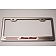 American Car Craft License Plate Frame - Standard Design With SS Letter Stainless Steel With Carbon Fiber Letter - 102097BLK