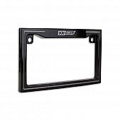 XK Glow License Plate Frame - Black Semi-Gloss Motorcycle LED - 034018B