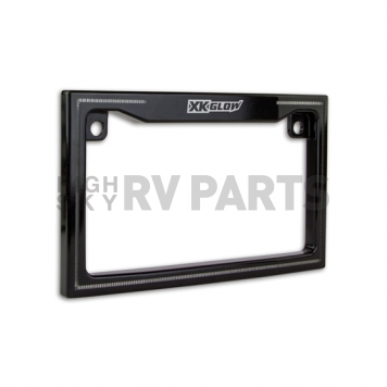 XK Glow License Plate Frame - Black Semi-Gloss Motorcycle LED - 034018B