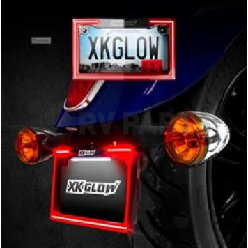 XK Glow License Plate Frame - Motorcycle LED - 034018W