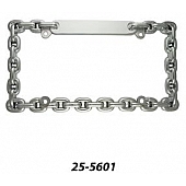 Superior Automotive License Plate Frame - Silver Chrome Plated - 255601