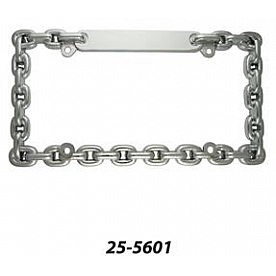 Superior Automotive License Plate Frame - Silver Chrome Plated - 255601