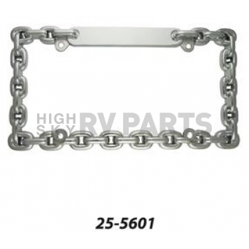 Superior Automotive License Plate Frame - Silver Chrome Plated - 255601