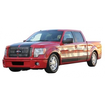 T-Rex Truck Products Grille Insert - Horizontal Bar Rectangular Polished Aluminum - 21569