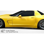 Extreme Dimensions Side Skirt - Gloss Carbon Fiber Black Set of 2 - 107484