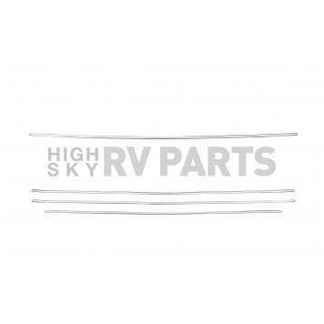 T-Rex Truck Products Grille Insert - Precision Laser Cut Rectangular Powder Coated Silver Billet Aluminum - 6211236