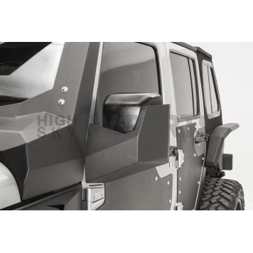 Fab Fours Exterior Mirror Cover Driver And Passenger Side Silver Steel Set Of 2 - JK3001B-1