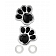 Cruiser License Plate Bolt Cover - Paw Print Set Of 2 - 82530