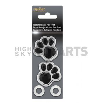Cruiser License Plate Bolt Cover - Paw Print Set Of 2 - 82530-1
