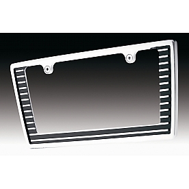 All Sales License Plate Frame - Tapered Edge Grille Style Aluminum Silver - 84004