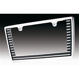 All Sales License Plate Frame - Tapered Edge Grille Style Aluminum Silver - 84004P
