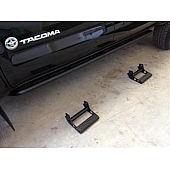 N-Fab Rocker Panel Guard - Black Round Tube Textured Powder Coated Steel Single - T054RKRCCS