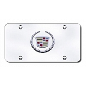 Automotive Gold License Plate - Cadillac New Logo Stainless Steel - CAD2CC