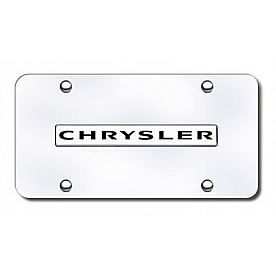 Automotive Gold License Plate - Chrysler Stainless Steel - CHRNCC