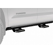 N-Fab Rocker Panel Guard - Black Round Tube Textured Powder Coated Steel Single - 194RKRCCS4