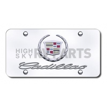 Automotive Gold License Plate - Cadillac/New Logo Stainless Steel - DCAD2CC