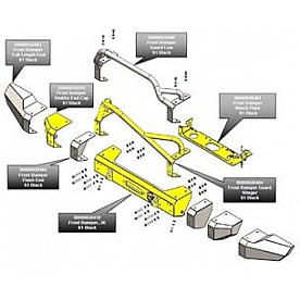 M/T Metal by Mickey Thompson Bumper 1-Piece Steel Black - 20418WSGS