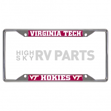 Fan Mat License Plate Frame - Virginia Tech Logo Metal - 14940