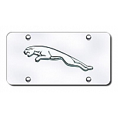 Automotive Gold License Plate - Jaguar Logo Stainless Steel - JAGCC