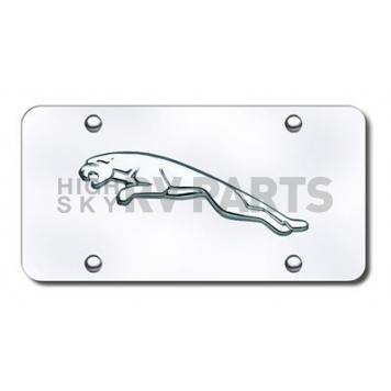 Automotive Gold License Plate - Jaguar Logo Stainless Steel - JAGCC