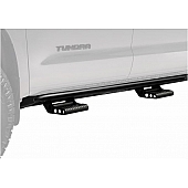 N-Fab Rocker Panel Guard - Black Round Tube Powder Coated Steel Single - IN974RKR