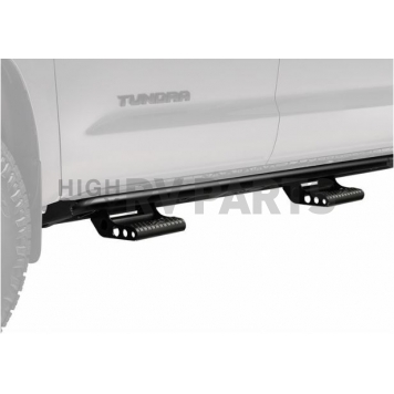 N-Fab Rocker Panel Guard - Black Round Tube Powder Coated Steel Single - IN974RKR