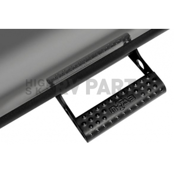 N-Fab Rocker Panel Guard - Black Round Tube Powder Coated Steel Single - IN974RKR-1