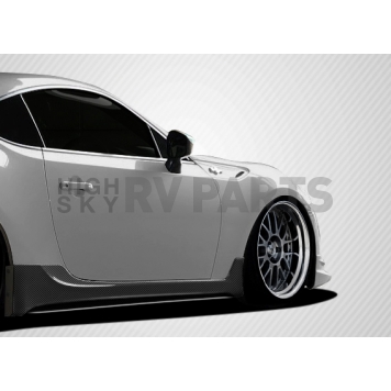 Extreme Dimensions Side Skirt - Gloss Twill Weave Carbon Fiber Black Set of 2 - 108543-4