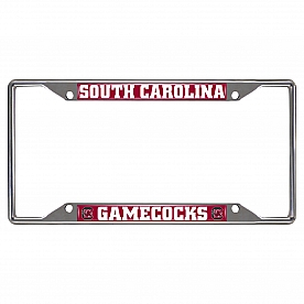 Fan Mat License Plate Frame - University Of South Carolina Logo Metal - 14928