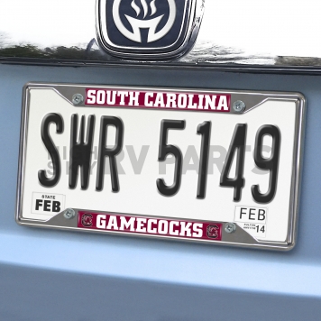 Fan Mat License Plate Frame - University Of South Carolina Logo Metal - 14928-1