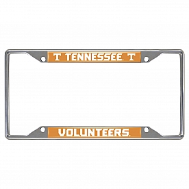 Fan Mat License Plate Frame - University Of Tennessee Logo Metal - 14931