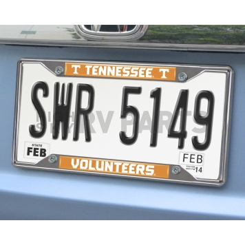 Fan Mat License Plate Frame - University Of Tennessee Logo Metal - 14931-1