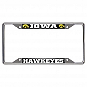 Fan Mat License Plate Frame - University Of Lowa Logo Metal - 14904