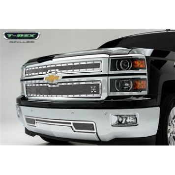 T-Rex Truck Products Grille Insert - Mesh Rectangular Polished Stainless Steel - 6711200