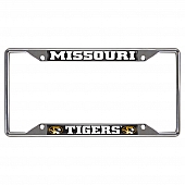 Fan Mat License Plate Frame - University Of Missouri Logo Metal - 14916