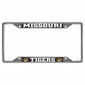 Fan Mat License Plate Frame - University Of Missouri Logo Metal - 14916