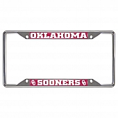 Fan Mat License Plate Frame - University Of Oklahoma Logo Metal - 14922