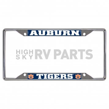 Fan Mat License Plate Frame - University Of Auburn Logo Metal - 14787