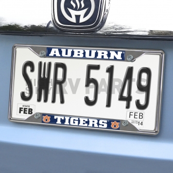 Fan Mat License Plate Frame - University Of Auburn Logo Metal - 14787-1
