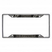 Fan Mat License Plate Frame - University Of Purdue Logo Metal - 20863
