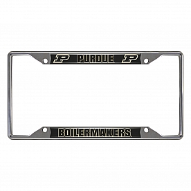 Fan Mat License Plate Frame - University Of Purdue Logo Metal - 20863