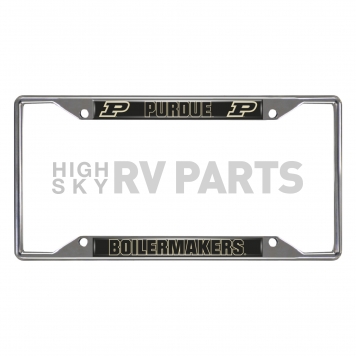 Fan Mat License Plate Frame - University Of Purdue Logo Metal - 20863